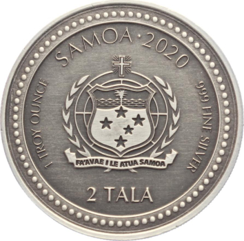 Samoa 2 Tala 2020 - 1 Unze Feinsilber